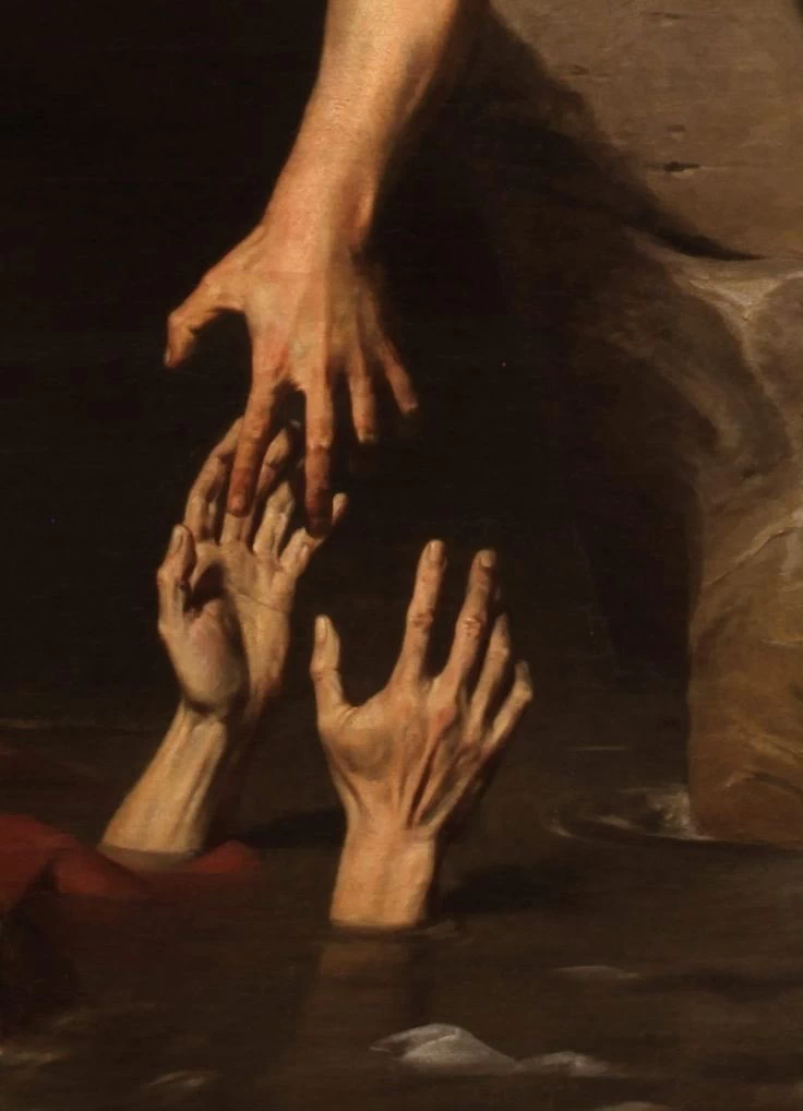 Joseph Désiré Court - Scena del diluvio, Musée des Beaux, Arts, Lione, dettaglio